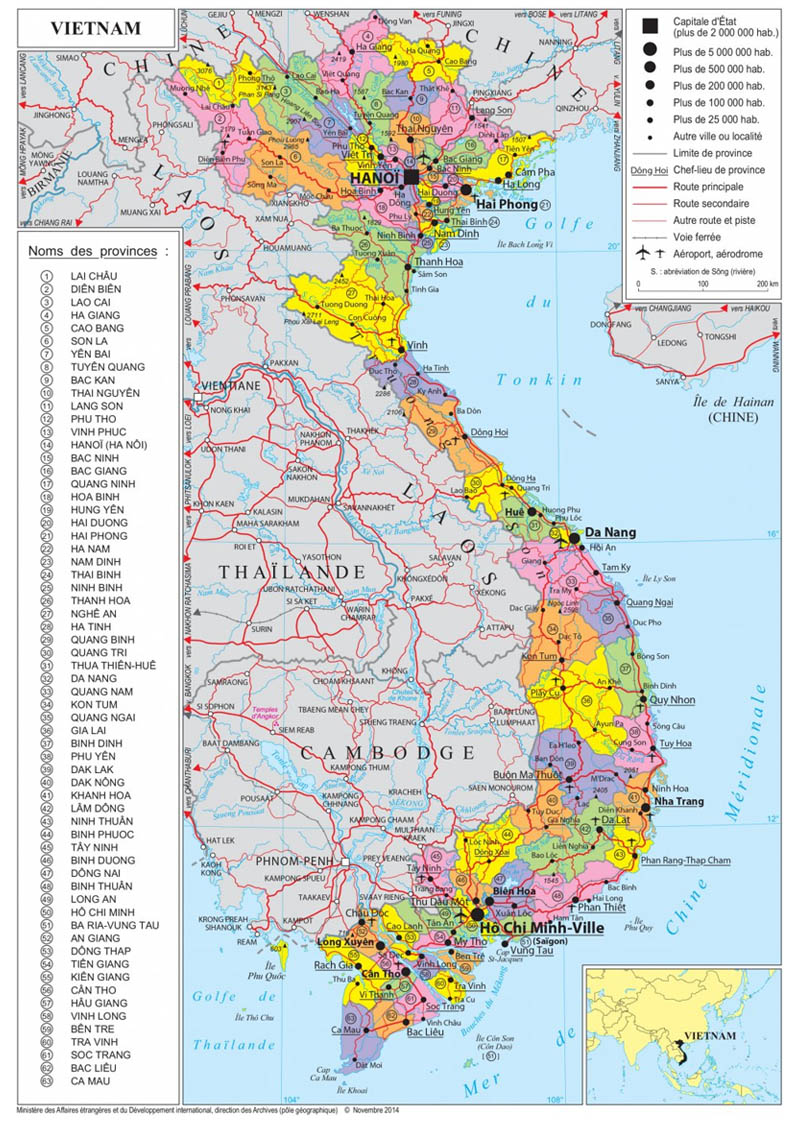 Bản đồ Việt Nam và bản đồ hành chính mới nhất của 63 tỉnh thành