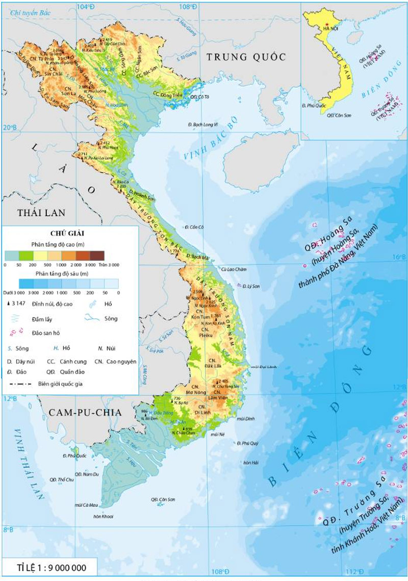 Bản đồ Việt Nam và bản đồ hành chính mới nhất của 63 tỉnh thành